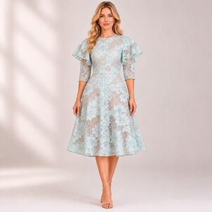 Raquel Couture Angelcore Garden Country Lace Dress Fairycore Under Layers Size 2